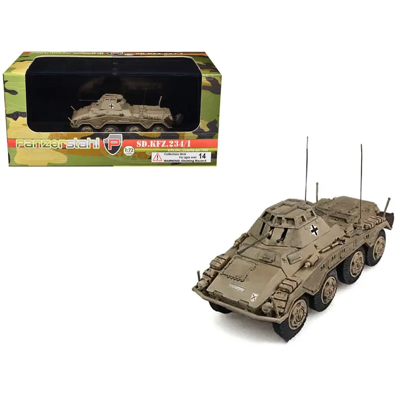 Sd.Kfz. 234/1 Armored Vehicle "6Th Panzer Division Czechoslovakia" (1945) German Army 1/72 Diecast Model By Panzerstahl 1
