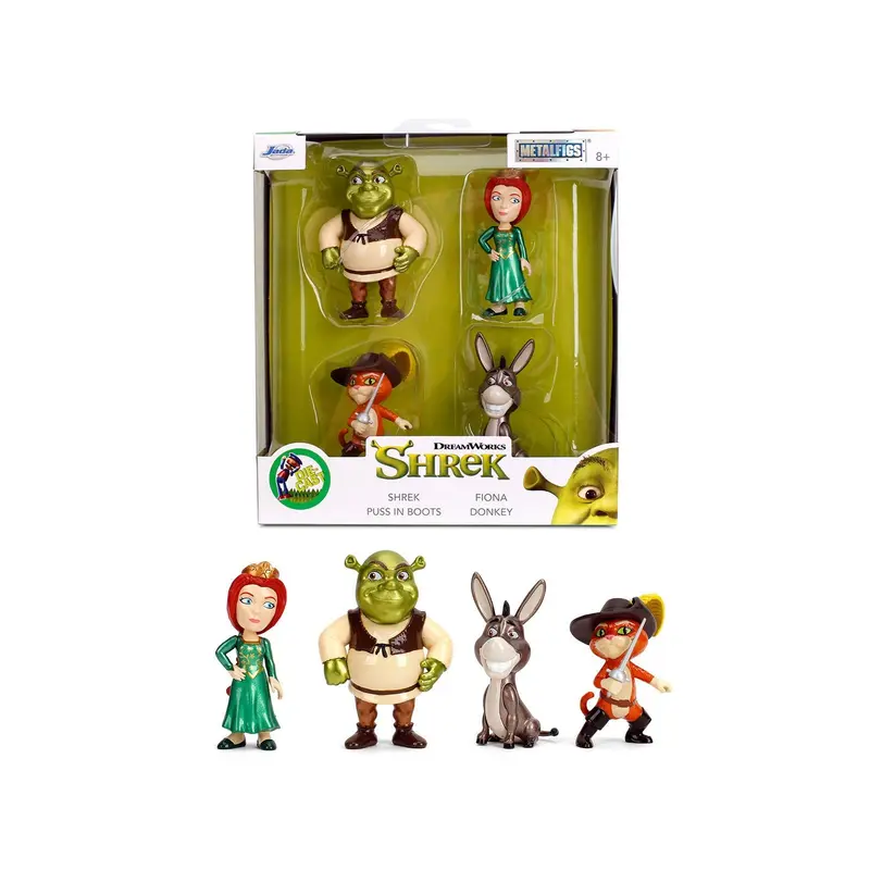 Set Of 4 Diecast Figures "Shrek" (2001) Movie "Metalfigs" Series By Jada 1