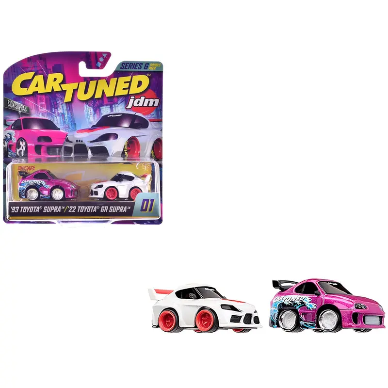 "Sick Supras" Series 6 Toyota Double Pack Set Of 2 Cars Diecast Model Cars By Cartuned 1