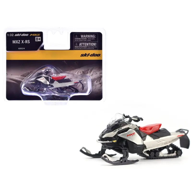 Ski-Doo Mxz X-Rs Snowmobile Spartan Red And Gray Metallic 1/32 Diecast Model By Brp Models 1