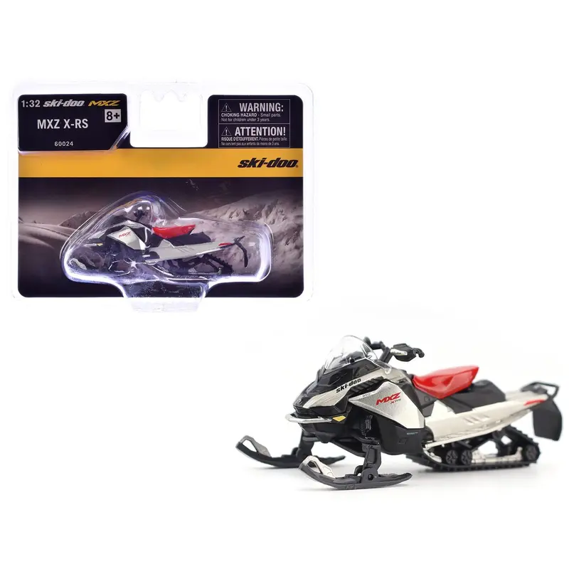 Ski-Doo Mxz X-Rs Snowmobile Spartan Red And Gray Metallic 1/32 Diecast Model By Brp Models 1