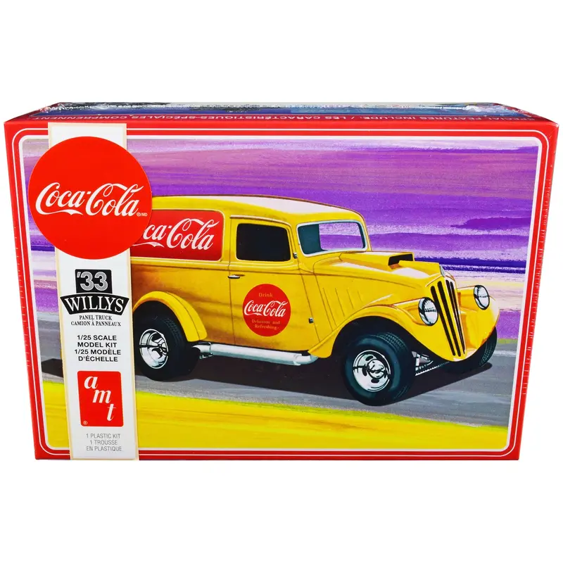 Skill 2 Model Kit 1933 Willys Panel Truck "Coca-Cola" 1/25 Scale Model By Amt 1