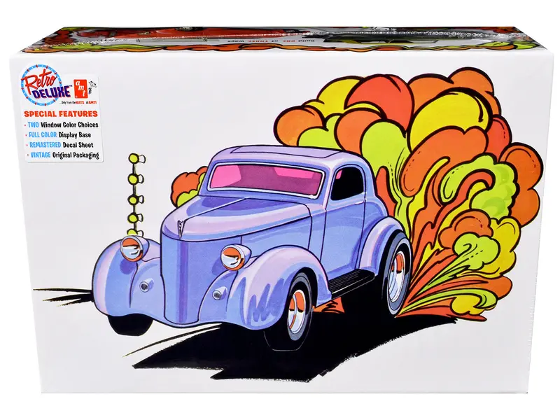 Skill 2 Model Kit 1936 Ford Coupe Gasser 3-In-1 Kit 1/25 Scale Model By Amt 1