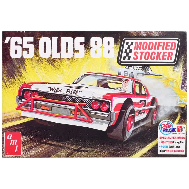Skill 2 Model Kit 1965 Oldsmobile 88 "Modified Stocker" 1/25 Scale Model By Amt 1