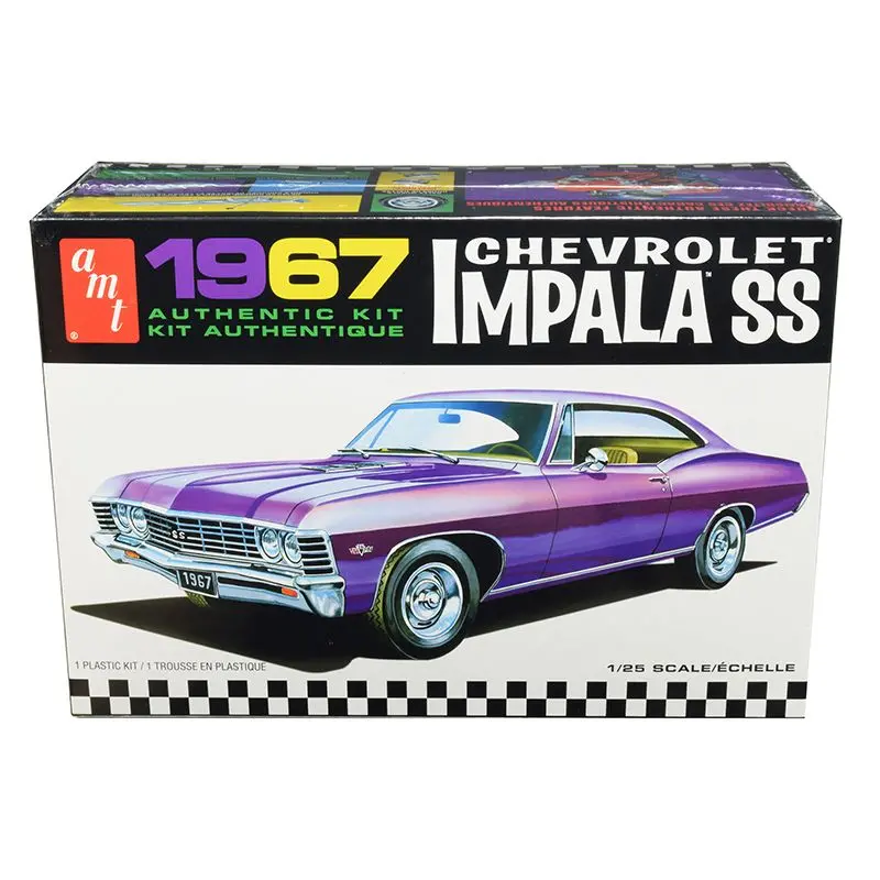 Skill 2 Model Kit 1967 Chevrolet Impala Ss 1/25 Scale Model By Amt 1