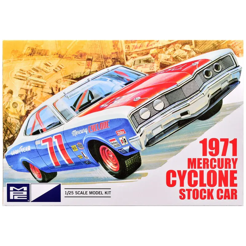 Skill 2 Model Kit 1971 Mercury Cyclone Stock Car 1/25 Scale Model By Mpc 1