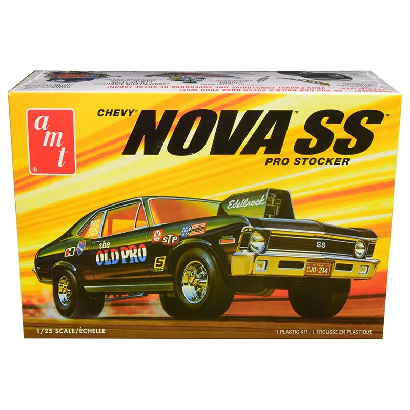 Skill 2 Model Kit 1972 Chevrolet Nova Ss "Pro Stocker" 1/25 Scale Model By Amt 1
