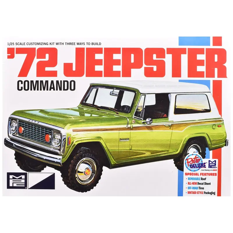 Skill 2 Model Kit 1972 Jeep Jeepster Commando 1/25 Scale Model By Mpc 1