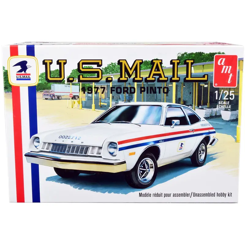 Skill 2 Model Kit 1977 Ford Pinto "United States Postal Service (Usps)" 1/25 Scale Model By Amt 1