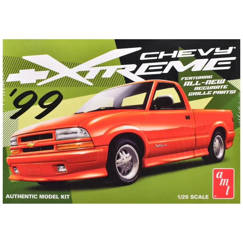 Skill 2 Model Kit 1999 Chevrolet S-10 Xtreme Pickup Truck 1/25 Scale Model By Amt 1