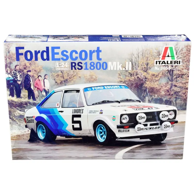 Skill 2 Model Kit Ford Escort Rs 1800 Mk.Ii #5 Rallye Monte Carlo (1979) 1/24 Scale Model By Italeri 1