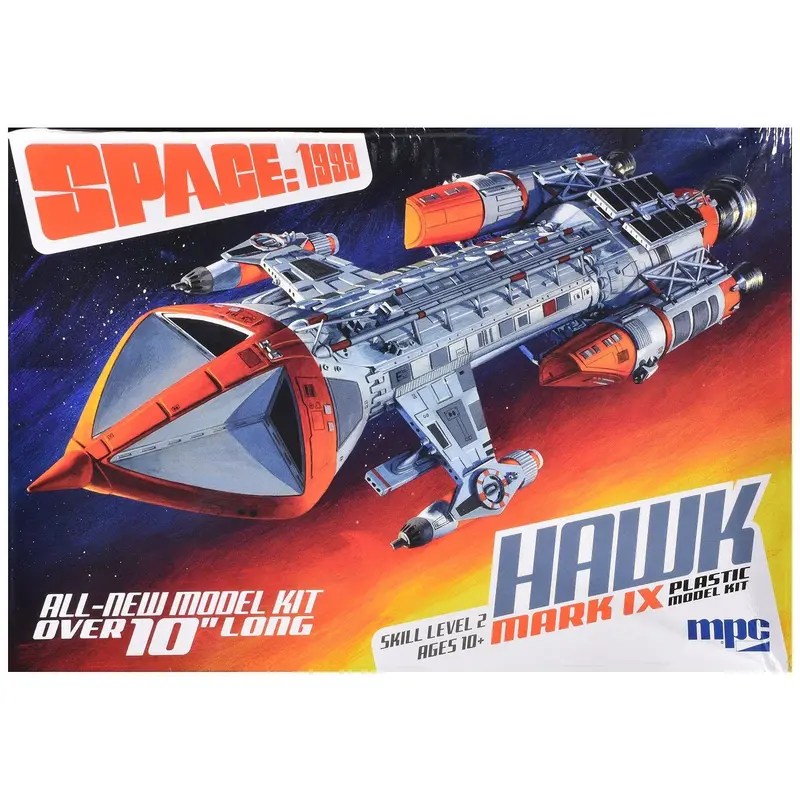Skill 2 Model Kit Hawk Mark Ix Spacecraft "Space: 1999" (1975-1977) Tv Series 1/72 Scale Model By Mpc 1