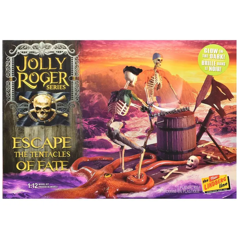 Skill 2 Model Kit Jolly Roger Series "Escape The Tentacles Of Fate" Diorama Set 1/12 Scale Model By Lindberg 1