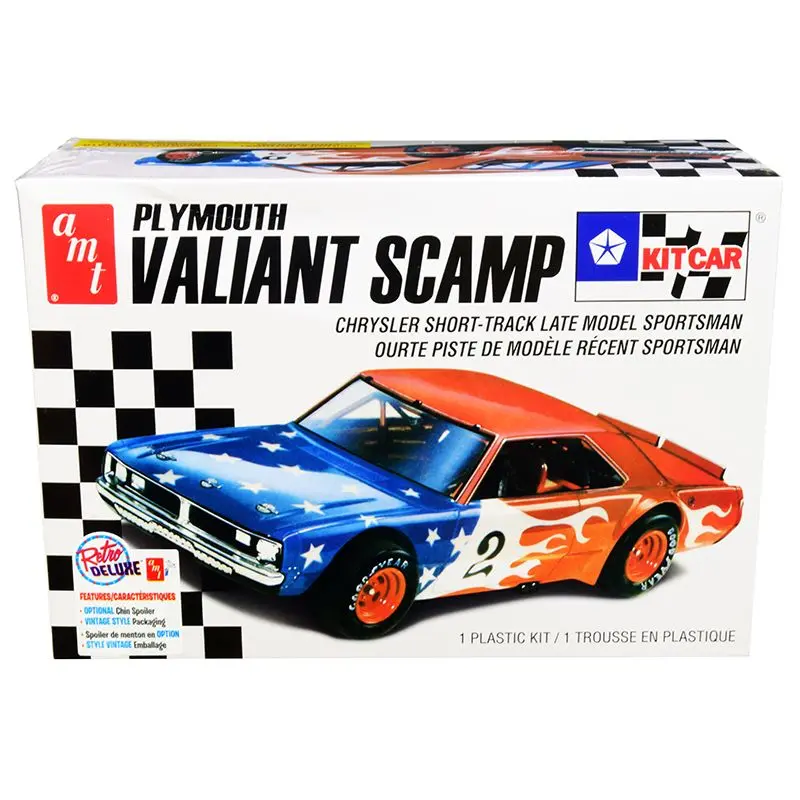 Skill 2 Model Kit Plymouth Valiant Scamp Kit Car 1/25 Scale Model By Amt 1