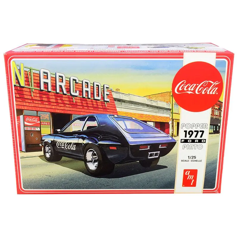 Skill 3 Model Kit 1977 Ford Pinto "Popper" With Vending Machine "Coca-Cola" 2 In 1 Kit 1/25 Scale Model By Amt 1