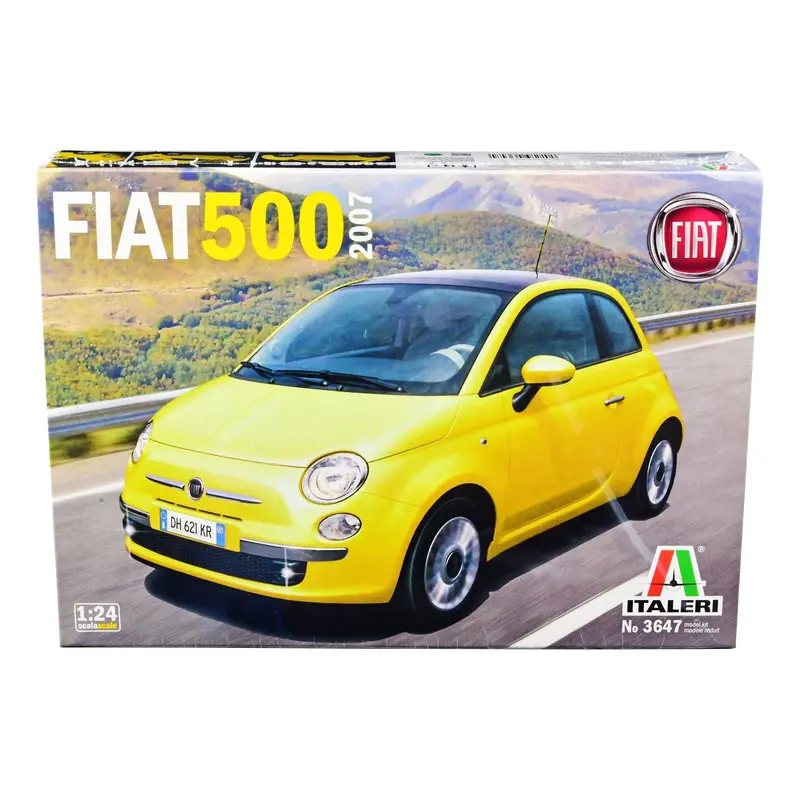 Skill 3 Model Kit 2007 Fiat 500 1/24 Scale Model By Italeri 1