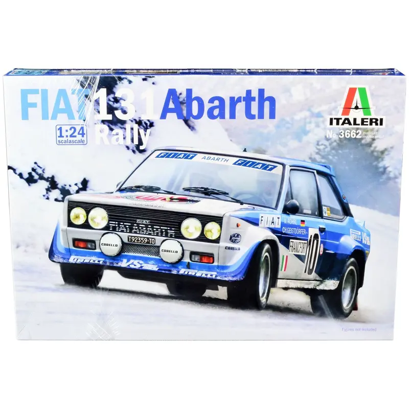 Skill 3 Model Kit Fiat 131 Abarth Rally #10 Winner "Montecarlo Rally" (1980) 1/24 Scale Model By Italeri 1
