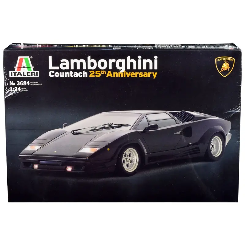 Skill 3 Model Kit Lamborghini Countach 25Th Anniversary 1/24 Scale Model By Italeri 1