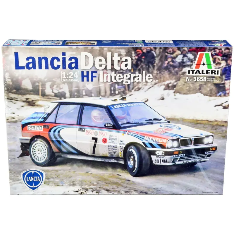 Skill 3 Model Kit Lancia Delta Hf Integrale Rallye Monte Carlo (1990) 1/24 Scale Model By Italeri 1