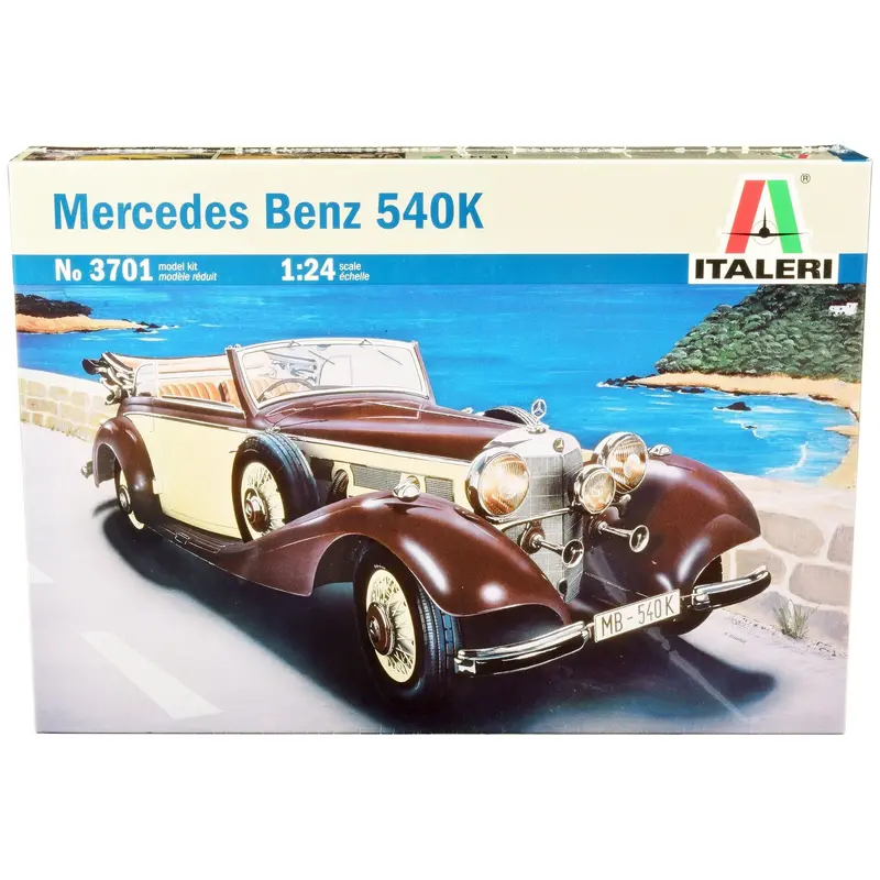 Skill 3 Model Kit Mercedes Benz 540K 1/24 Scale Model By Italeri 1