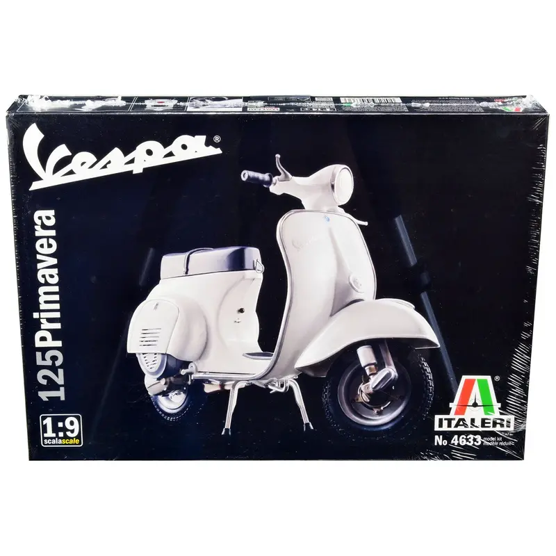 Skill 3 Model Kit Vespa 125 Primavera Scooter 1/9 Scale Model By Italeri 1