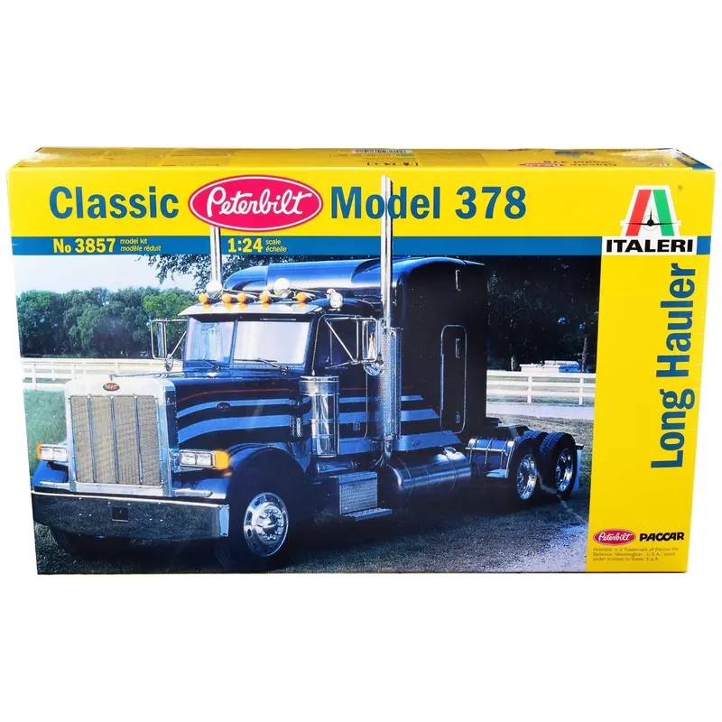 Skill 4 Model Kit Peterbilt 378 Long Hauler Truck Tractor 1/24 Scale Model By Italeri 1