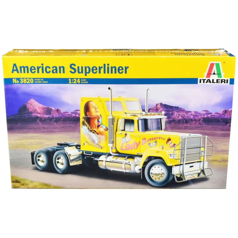 Skill 5 Model Kit American Superliner Truck Tractor "Lady Butterfly" 1/24 Scale Model By Italeri 1