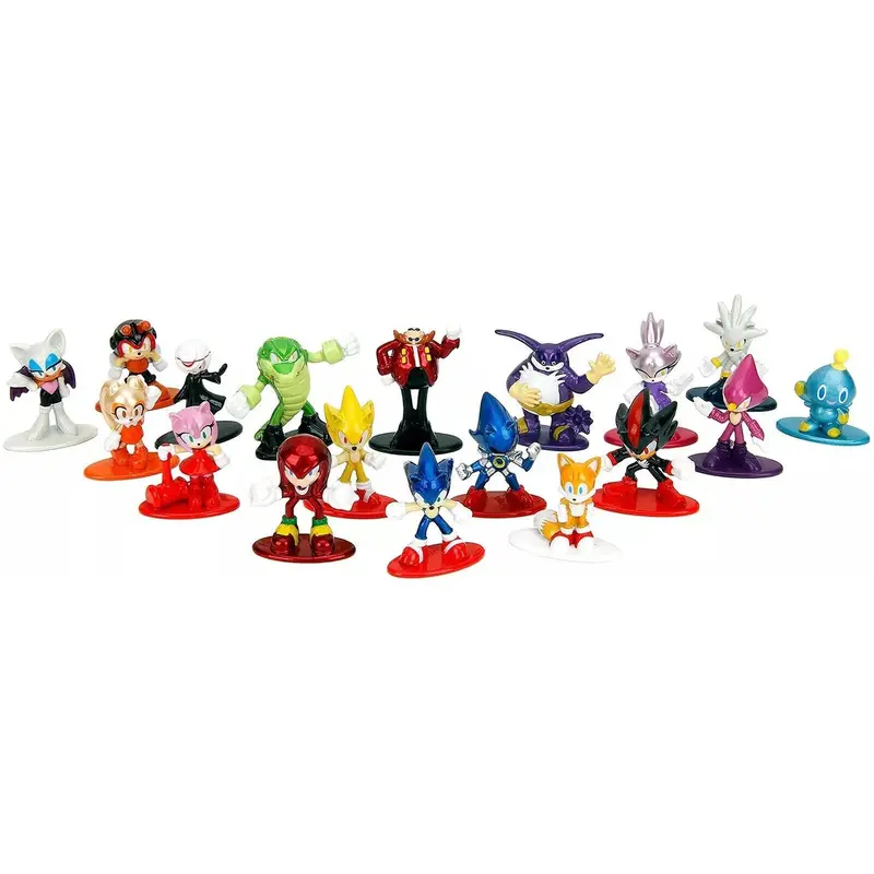 "Sonic The Hedgehog" Set Of 18 Diecast Figures "Nano Metalfigs" Series By Jada 1