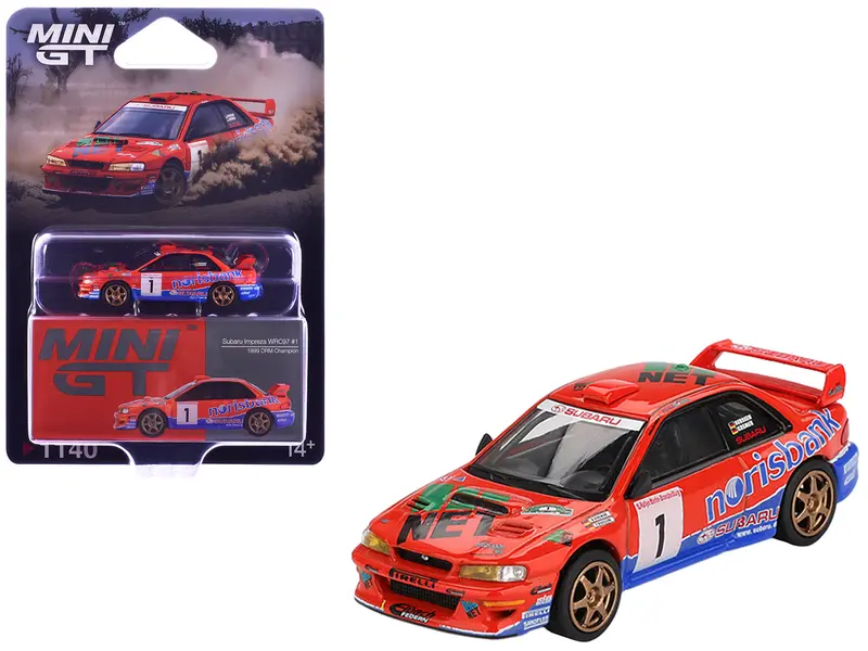Subaru Impreza Wrc97 #1 Armin Kremer - Fred Berssen Champion "Deutsche Rallye Meisterschaft (Drm)" (1999) Limited Edition 1/64 Diecast Model Car By Mini Gt 1