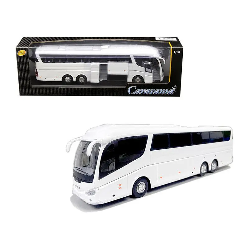 Super Coach Autobus White 1/50 Diecast Model By Cararama 1
