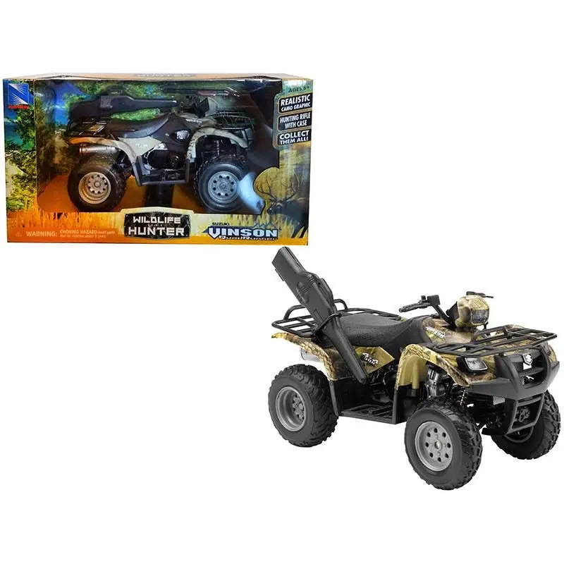 Suzuki Vinson 500 4X4 Quad Runner Green Atv 1/12 Diecast Motorcycle Model By New Ray 1