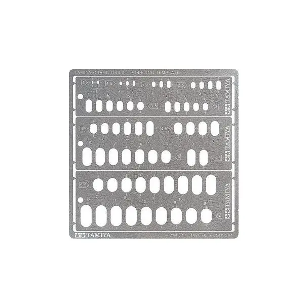 Tam74154 - Tamiya Modeling Template: Round Rectangles 1