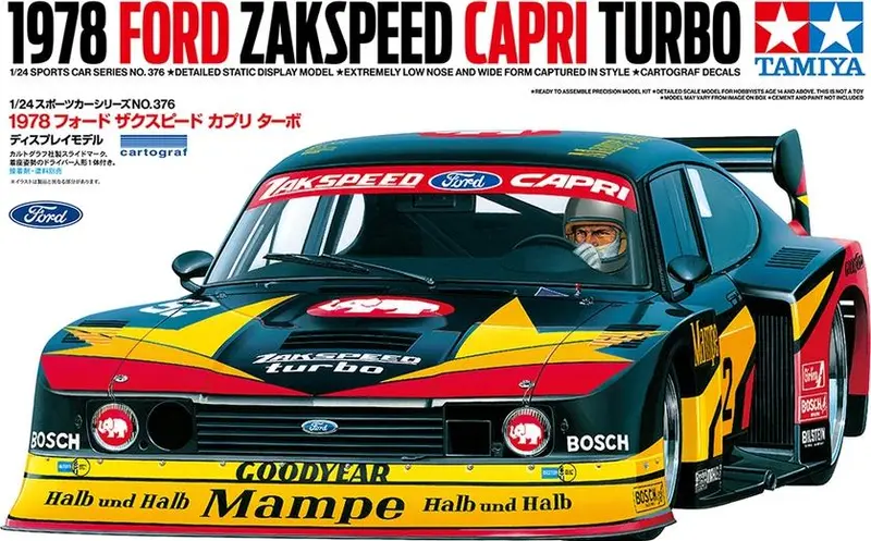 Tamiya 1/24 1978 Ford Zakspeed Capri Turbo - Skill Level 3 1
