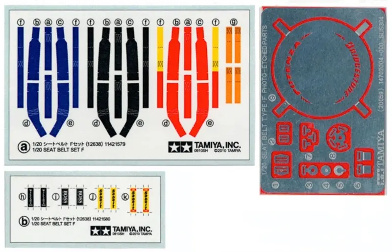 Tamiya Formula 1 (1990S) Seat Belt - Set F 1