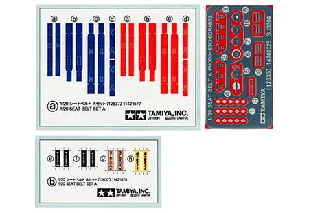 Tamiya Formula 1 Seat Belt - Set A 1
