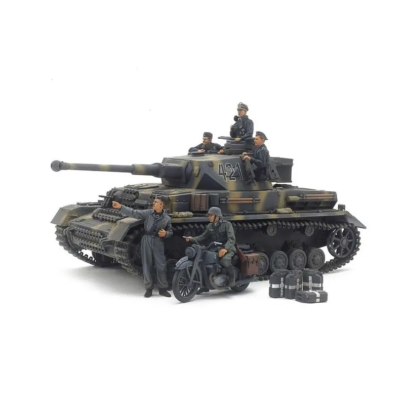 Tamiya - Tam25209 1:35 Tamiya Panzerkampfwagen Iv Ausf.G Early & Motorcycle Eastern Front 1