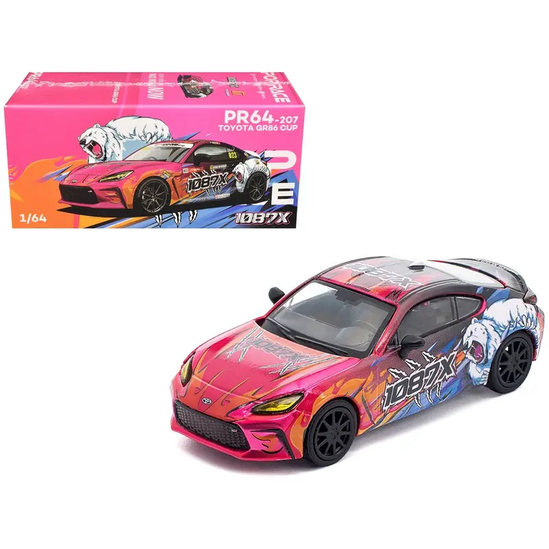 Toyota Gr86 #823 1087X "Toyota Gr86 Cup" (2025) 1/64 Diecast Model Car By Pop Race 1