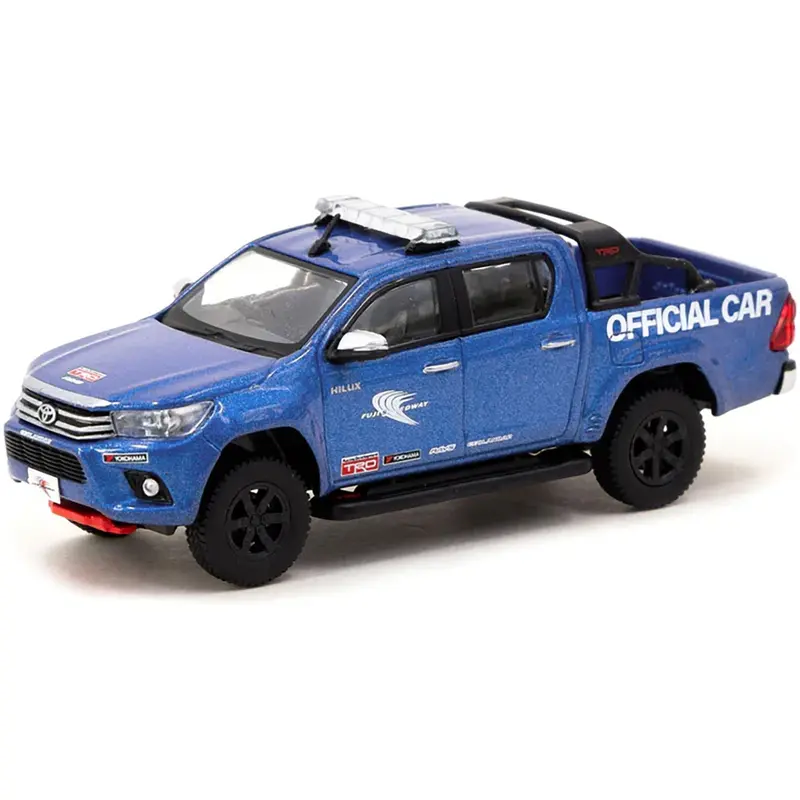 Toyota Hilux Pickup Truck Rhd (Right Hand Drive) "Fuji Speedway Official Car" Blue Metallic "Hobby64" Series 1/64 Diecast Model Car By Tarmac Works 1