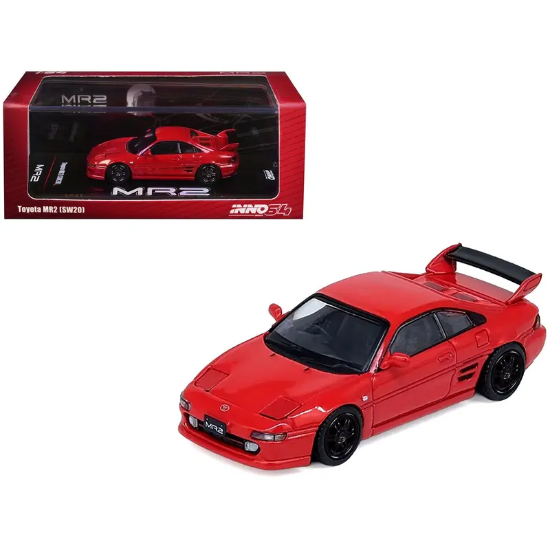 Toyota Mr2 (Sw20) Rhd (Right Hand Drive) Red 1/64 Diecast Model Car By Inno Models 1