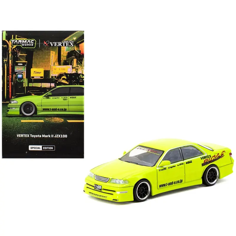 Toyota Vertex Mark Ii Jzx100 Rhd (Right Hand Drive) "Tokyo Auto Salon 2025 Special Edition" Light Green "Global64" Series 1/64 Diecast Model By Tarmac Works 1