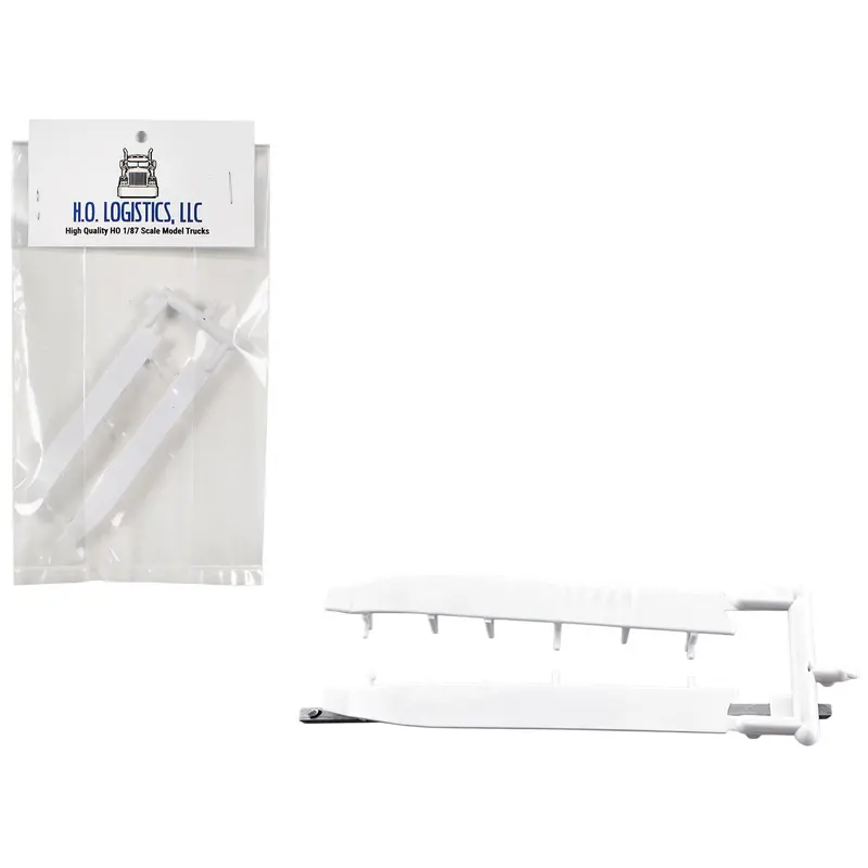 Trailer Wind Skirts For 53' Dry Vans White 1/87 (Ho) Plastic Model Car By Ho Logistics 1