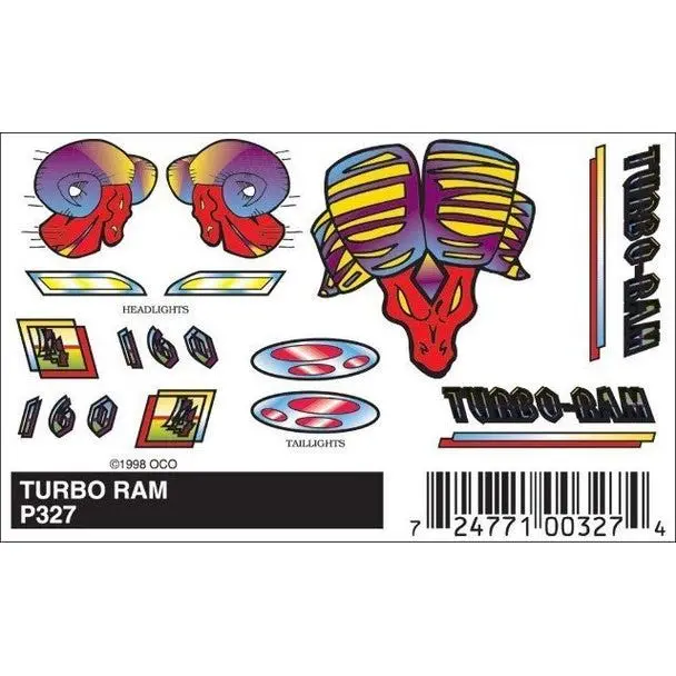 Turbo Ram Stick-On Decal 1