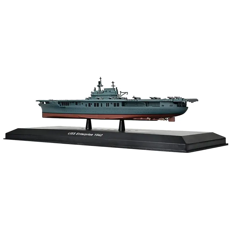 Uss Enterprise (Cv-6) Aircraft Carrier (1942) 1/1100 Diecast Model By Diecast Of Defense 1