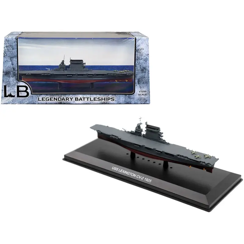 Uss Lexington Cv-2 Aircraft Carrier (1925) 1/1250 Diecast Model By Legendary Battleships 1