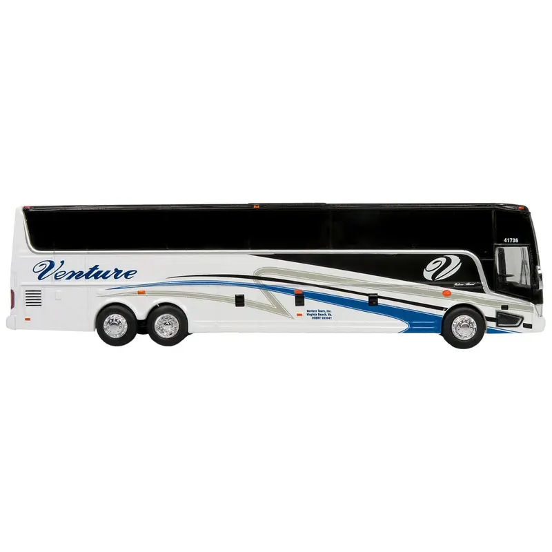 Van Hool Tx45 Coach Bus "Venture Tours" White "The Bus & Motorcoach Collection" Limited Edition To 504 Pieces Worldwide 1/87 (Ho) Diecast Model By Iconic Replicas 1