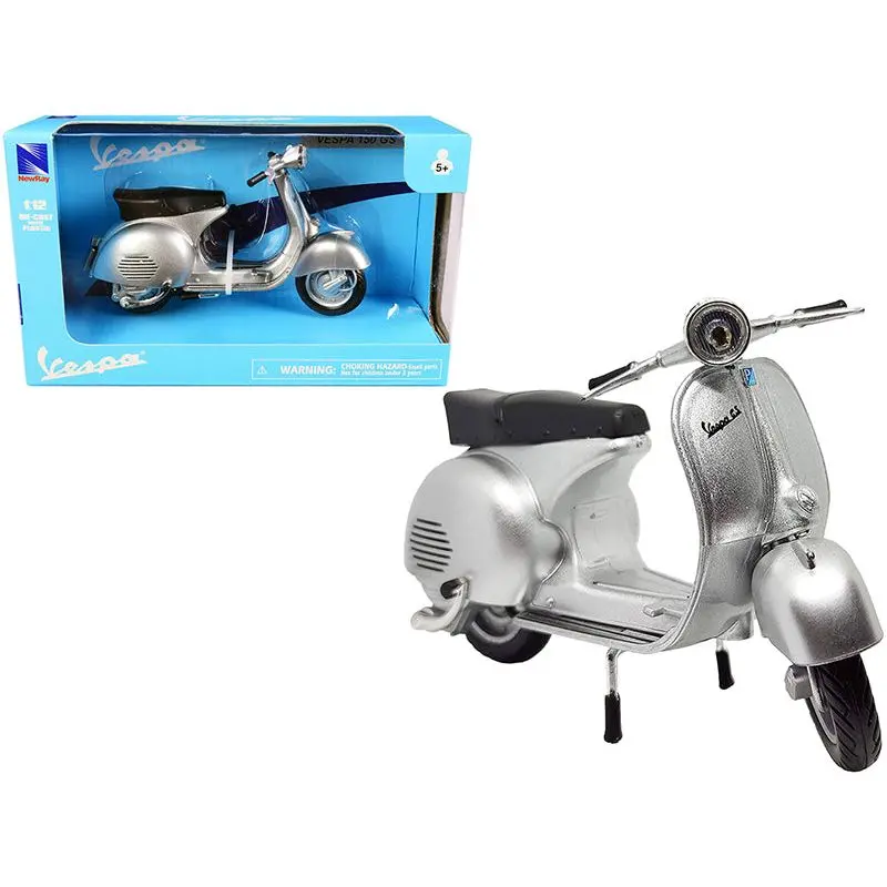 Vespa 150 Gs Silver Metallic 1/12 Diecast Motorcycle Model By New Ray 1