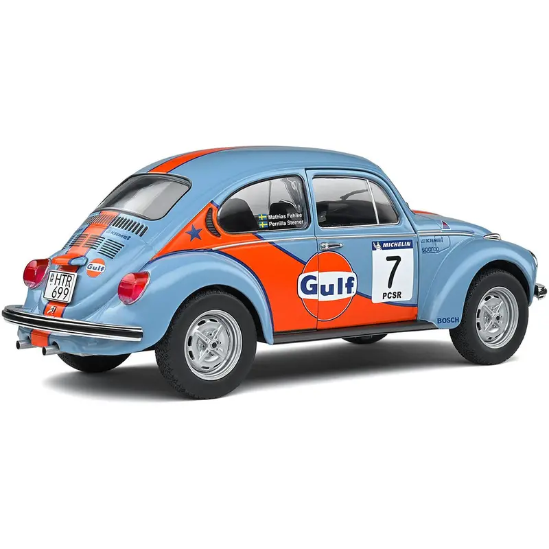 Volkswagen Beetle 1303 #7 Mathias Fahlke - Pernilla Sterner "Gulf Oil" Rally Cold Balls (2019) "Competition" Series 1/18 Diecast Model Car By Solido 1