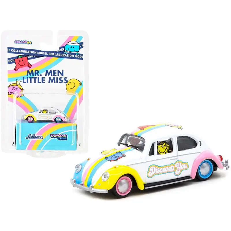 Volkswagen Beetle Low Rider "Mr. Men Little Miss" "Collaboration Model" 1/64 Diecast Model Car By Schuco & Tarmac Works 1
