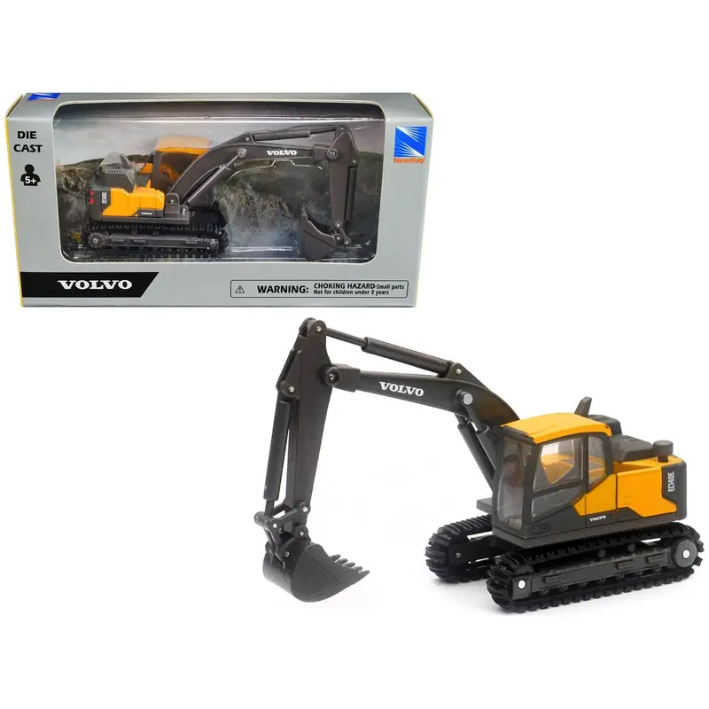 Volvo Ec140e Track-Type Excavator Yellow Diecast Model By New Ray 1