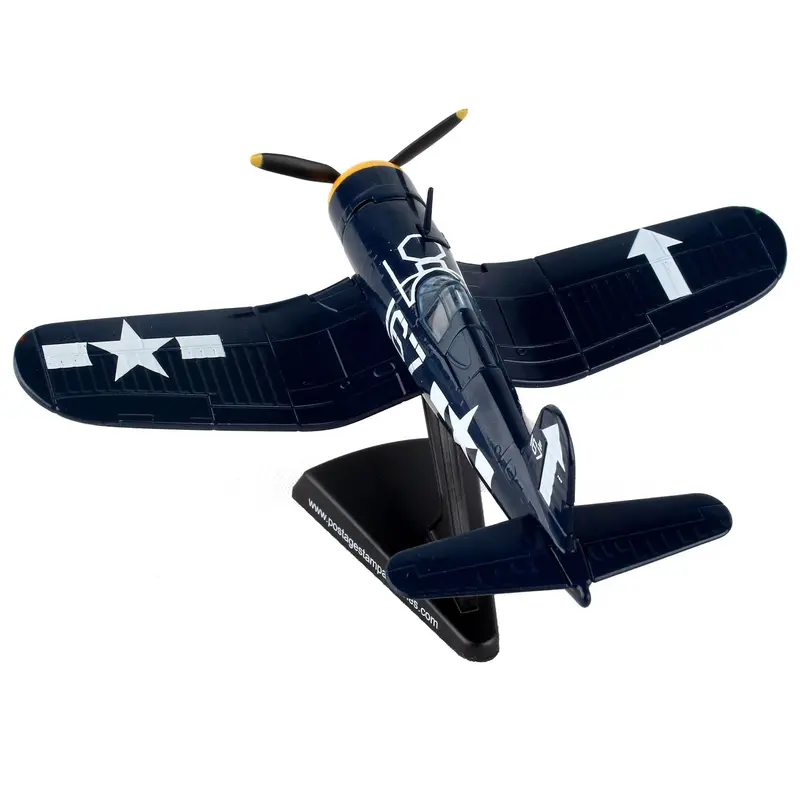 Vought F4u Corsair Fighter Aircraft #167 "Vf-84 Wolf Gang" United States Navy 1/100 Diecast Model Airplane By Postage Stamp 1